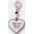You Are Loved Heart Key Ring Charm